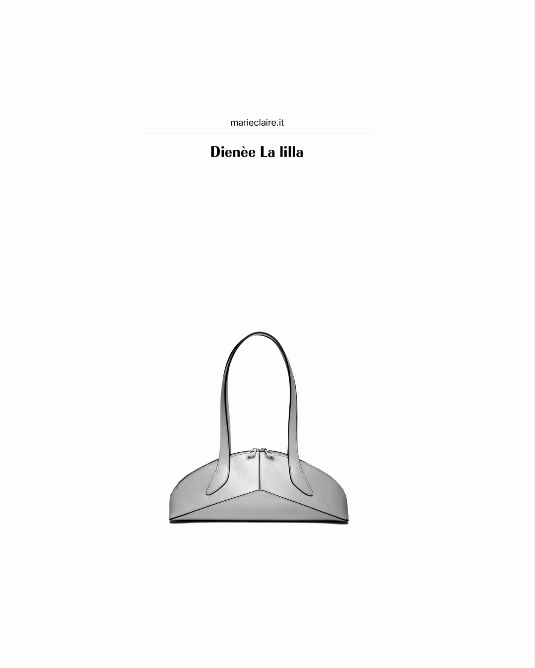Marie Claire product feature on the Dienèe La Lilla bag in grey leather